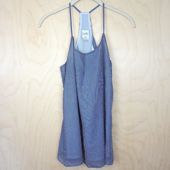 Simons (Twik) Blue & White Striped Racerback Camisole - Picture 5 of 6